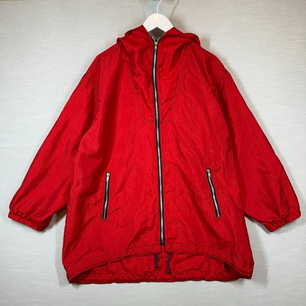 Vintage Carole Little Sport Jacket Womens Large Red Athletic 90s Y2K Oversized